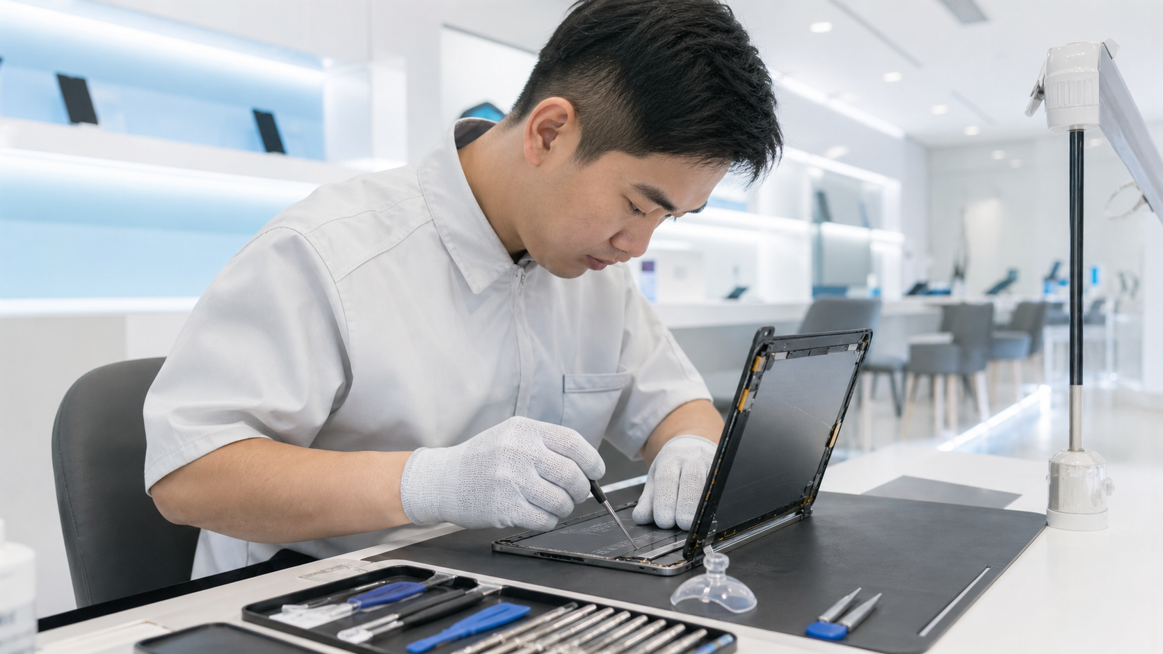 ช่างกำลังซ่อม Samsung Galaxy Tab S9